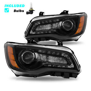 For 2015-2023 Chrysler 300 Headlight LED DRL Projector W/Bulbs Headlights 2PCS (For: 2019 Limited)