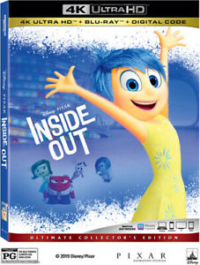 Disney Inside Out (4K Ultra HD + Blu-Ray + Digital, 2015) New Sealed