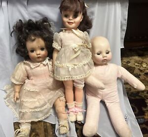 3 Vintage Madame Alexander And Linda Williams Dolls