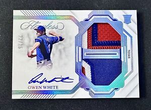 New Listing2023 Panini Flawless Owen White Dual Rookie Patch Auto #/25 TX Rangers Autograph
