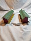 S Scale Tin Passenger and Freight Buildings 2 piece set Red & Green