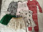 Toddler Girl Mixed Clothes Lot Size 3T (9 Pieces) Winter & Christmas