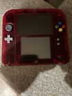 Nintendo 2DS Console Pokemon Clear Red Edition w/ Accessories - USA Seller