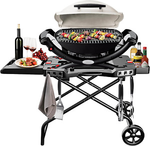 Portable Grill Cart for Weber Q1000, Q2000 Series Gas Grills and Blackstone 17”