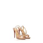 CHRISTIAN LOUBOUTIN 895$ Loubi Queen 120 Sandals In Nude Nappa Leather