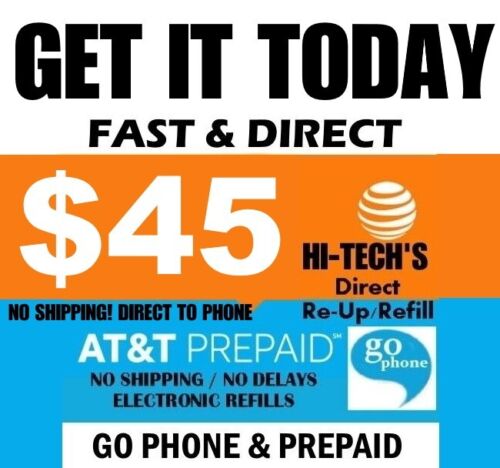 $45 ATT PREPAID REFILL ✅ DIRECT TO PHONE ✅FAST ONLINE AT&T REFILL ✅ GET IT TODAY