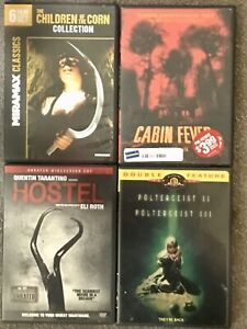New ListingLot Of 4 Horror DVDs - Cabin Fever, Children Of The Corn, Hostel, Poltergeist 2
