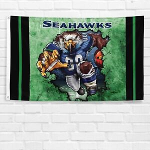 Seattle Seahawks 3x5 ft Flag NFL Football Champions Wall Decor Banner