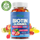 Biotin 10,000mcg -for Stronger, Healthier, Faster Hair Growth -Strawberry Flavor