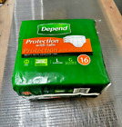 Depend Incontinence Protection W/ Tabs Unisex Size Large 16 Count Adult Diaper