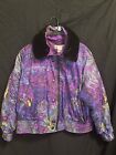 Obermeyer Vintage 90’s Ski Jacket Purple Floral Size 12