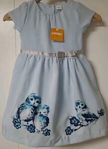NWT Gymboree Blue Owl Pattern Dress Girls 4T