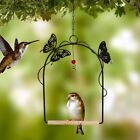 Hummingbird Swing with Butterflies Metal & Wood Birds Swing