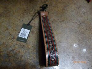 Myra Santa-Fe Leather Wrist Strap key Chain NWT