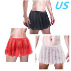 US Sissy Men Sexy Lace Mini Skirt See Through Crossdresser Mini Skirt Nightwear