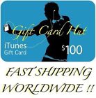 $100 APPLE US iTUNES CARD gift certificate FAST FREE worldwide ship 100% genuine
