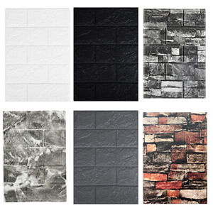 10/20 x 3D Waterproof Tile Brick Wall Sticker Self-adhesive Foam Panel Wallpaper