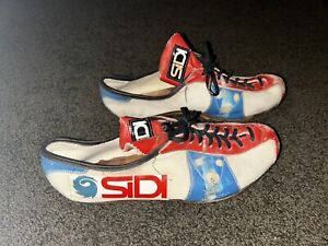 Vintage Sidi Road Cycling Shoes Size 41.5 Made in Italy Bike w spd cleats 41 1/2