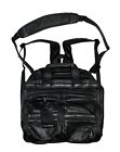 Travelpro Expandable Leather Convertible Briefcase-Backpack-Shoulder Bag Black