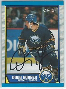 Doug Bodger Signed 1989/90 O-Pee-Chee Card #154
