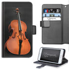 Violin Cello Phone Case;PU Leather Wallet Flip Case;Cover For Samsung;Apple