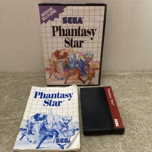 Phantasy Star (Sega Master System, 1988) Authentic w/ Manual Retro RPG Game RARE