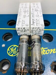 Matched Pair 6BQ5 EL84 RCA Black Plate Tested Strong Amp Audio Guitar Tube