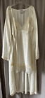 Vintage XL Intimates gown & robe set cream color chiffon & lace