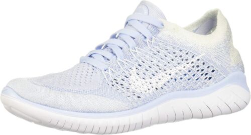 Size 7.5 - Nike Free RN Flyknit Hydrogen Blue White White Running Shoe Women's
