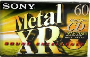 1 NEW SONY METAL XR 60 TYPE IV METAL BIAS AUDIO COMPACT CASSETTE TAPE