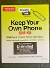 Straight Talk SIM Card  Verizon, T-Mobile,  4G LTE & 5G Plus Bonus Sim Tool