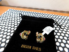 Heidi Daus Reel Thing pierced earrings retired fancy koi Swarovski crystal fish