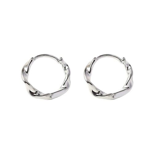 Women Men S925 Sterling Silver Mini Hoop Earrings Simple Ear Rings