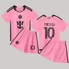 Kids Messi Inter Miami 2024 soccer Kit/Full set Pink Home