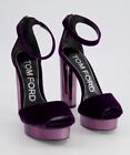 TOM FORD Purple Velvet Leather Heels Size 39 - NEW - $1200