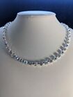 Swarovski Elements Crystal Necklace  In Sterling Silver Plated