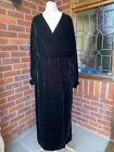 Womens Black Velvet Maxi Dress Gown Size EU36/UK8 &Other Stories Draped Fullness