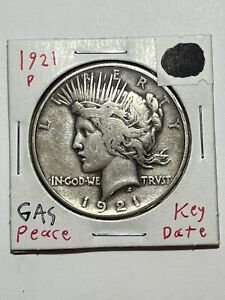 1921 Peace Silver Dollar XF Nice Color Key Date High Relief