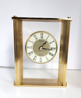 Seiko Brass & Glass Mantel Clock Quartz Movement, Model #QQZ0140
