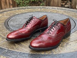 Allen Edmonds McAllister Oxblood Wingtip Oxford Dress Shoes Mens Size 10 A