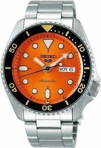 Seiko 5 Sports 24-Jewel Automatic Watch Stainless Steel- Orange