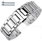 Stainless Steel Bracelet Replacement Watch Band Strap Push Butterfly Clasp #5010