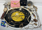 Vintage Junk Drawer Lot Jewelry Watches Religious Pin Brooch Earrings More! #11