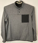 Duluth Trading Co River Falls Snap Mock Pullover Mens XL Gray Relaxed Fit Poly