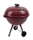 Red Weber Smoker Teleflora BBQ Mini Grill With Cover and Grate 8
