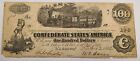 T-39 1862 $100 Confederate States Note S/N 58546 VF Very Fine