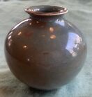 Gorgeous Small Round Studio Pottery Vase, Signed, 3” X 3”