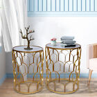 Set Of 2 Accent End Sofa Side Table Nesting Side Coffee Table for Living Room