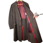Vintage 1970s Men's XL Hickey Freeman x Levi Strauss Tweed WOOL Coat Long Brown
