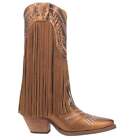 Dingo Gypsy Studded Fringe Metallic Snip Toe Cowboy  Womens Brown Casual Boots D
